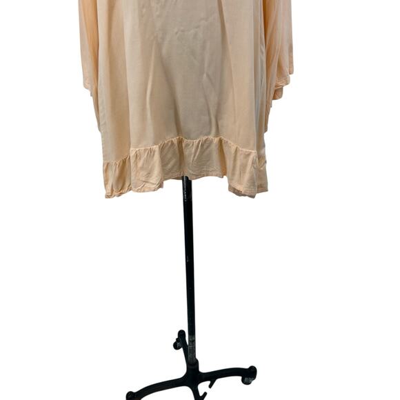 Sundress Indiana Dress Tunic Beach‎ Tasseled Beaded Peach Neon Pink Size XS - Picture 5 of 13